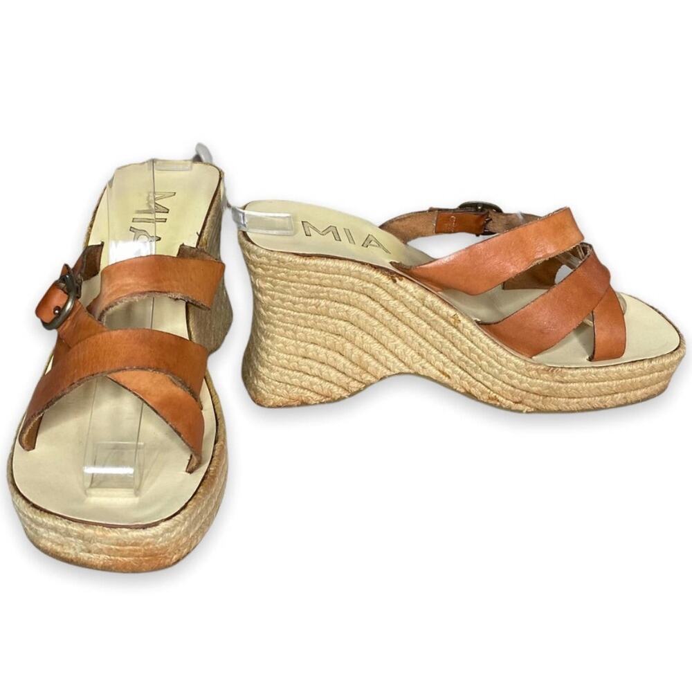 Vintage Y2K Mia Platform Leather Wedge Women's 6.5